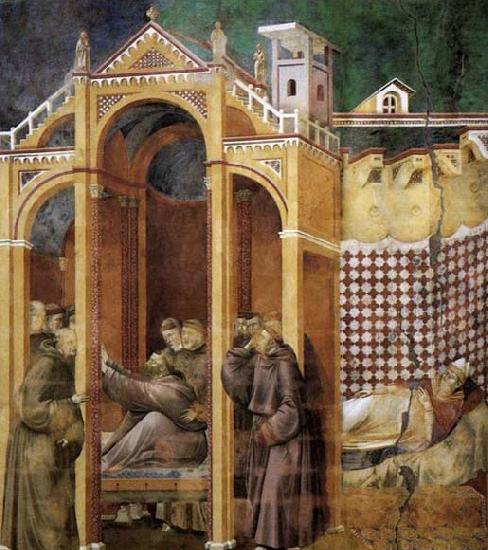 GIOTTO di Bondone Apparition to Fra Agostino and to Bishop Guido of Arezzo china oil painting image